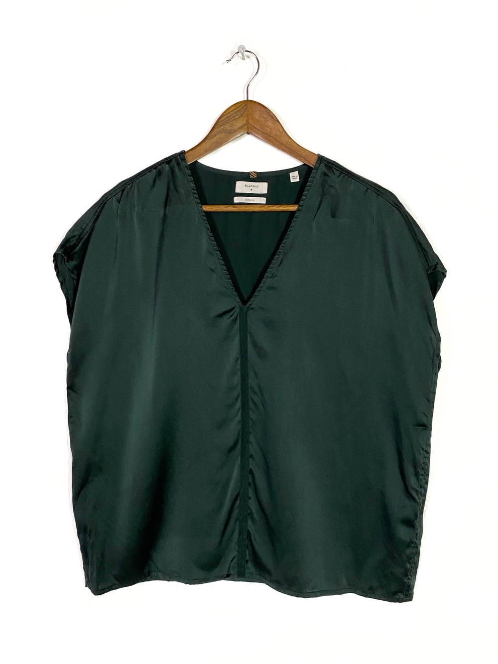 Billy Reid Silk Blouse Green - Picture 2 of 6